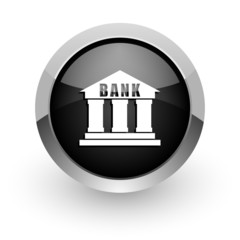 bank chrome glossy web icon