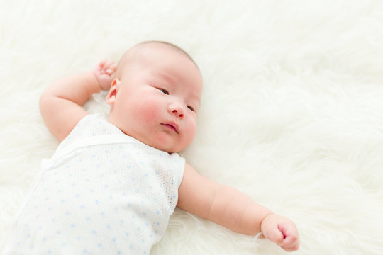 Asian newborn baby