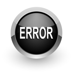 error black chrome glossy web icon