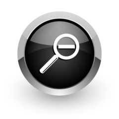 lens black chrome glossy web icon