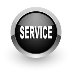 service black chrome glossy web icon
