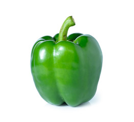 Green pepper on white background