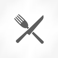 fork cross knife icon