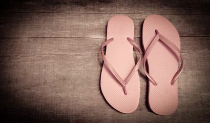 Vintage Pink Colored Flip-Flops
