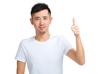 Naklejka premium Man with thumb up