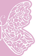 Pretty Cute Hand Drawn Butterfly Background