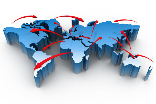 Fototapeta Global business network  concept .