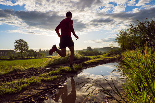 Trail running in campagna