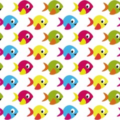 seamless background with fish