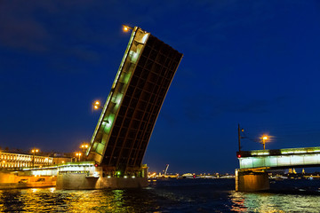 Fototapeta na wymiar Bridge in the city of St. Petersburg