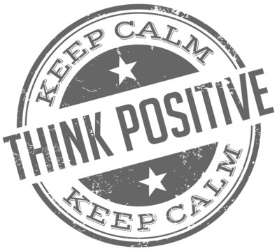 think positive stamp