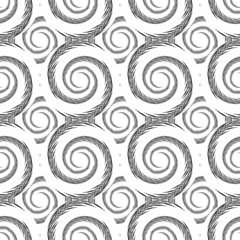 Design seamless monochrome spiral pattern