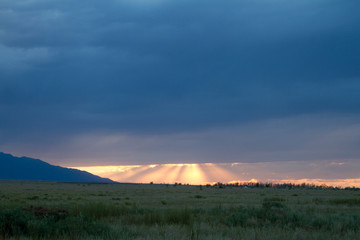 Fototapeta premium sunset in the mountains