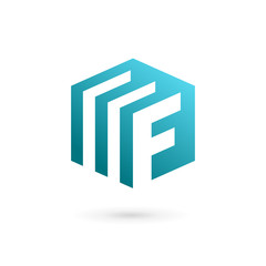 Letter F document logo icon design template elements.