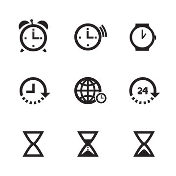 Set Of Clock Icons