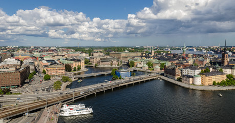 Obraz premium Showing the district of Gamla Stan, Stockholm, Sweeden