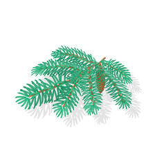 Silver Spruce Christmas tree vector illustration