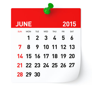 June 2015 - Calendar