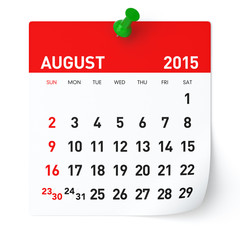 August 2015 - Calendar
