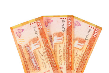 Sri lankan banknotes of 100 rupees