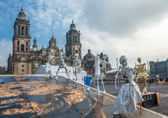 Zelfklevend Fotobehang Dag van de doden in Mexico-stad, Dia de los muertos © javarman