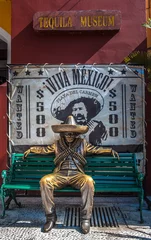 Rolgordijnen Brave Mexican man in traditional costume, Mexico © javarman