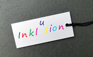 Inklusion Bunte Buchstaben