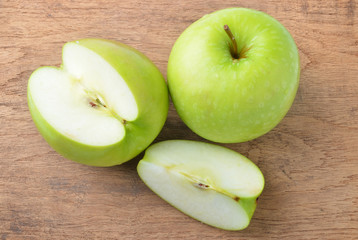 Green apple on background
