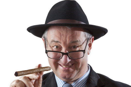 Men Portrait with Cigar