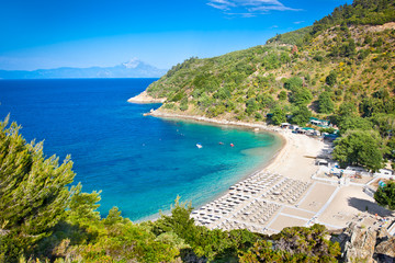 Beautiful beach near Armenistis on Sithonia, Greece.