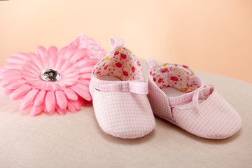Pink baby girl shoes