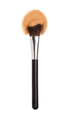 Makeup brush with foundation powder