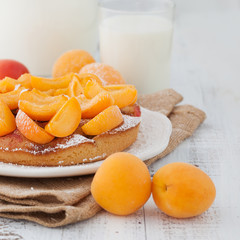 Sweet apricots cake