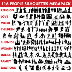 People silhouettes collection