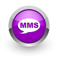 mms pink glossy web icon