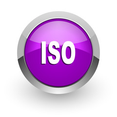 iso pink glossy web icon