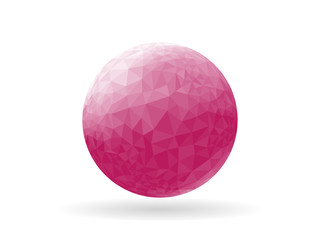 Geometric polygonal globe sphere unusual vector graphic template