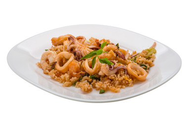 Rice with seafood