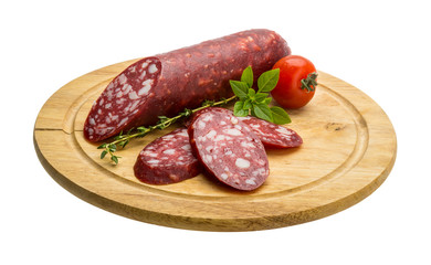 Salami sausages