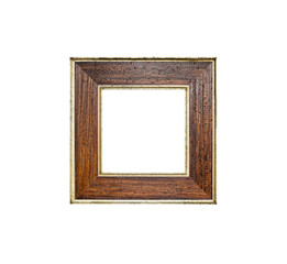 Wood frame isolated on white