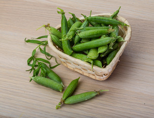 Green fresh peas