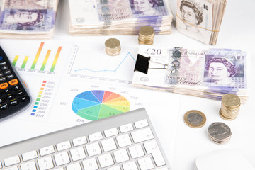 money on desk witch chart