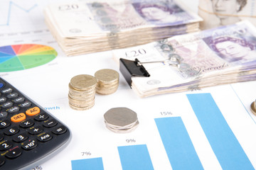 money on desk witch chart