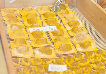 Italian handmade pasta. cooking,cuisine. Ravioli.