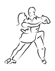 simple loop vector dancing couple