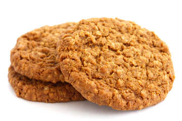 Crispy freshly baked treacle and oat biscuits.
