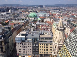 Fototapeta premium view on wien from stephandom