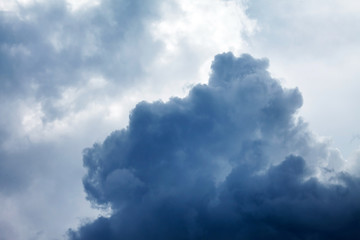 Dramatic sky with stormy clouds