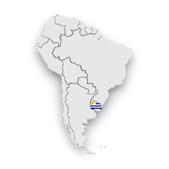 Map of worlds. Uruguay.