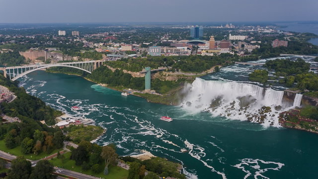 Niagara Falls view from Skylon Tower. Canada